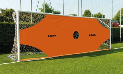 PVC BANNER SHOT 1 for football goal 5 players - with hooks (size 3 x 2 m)